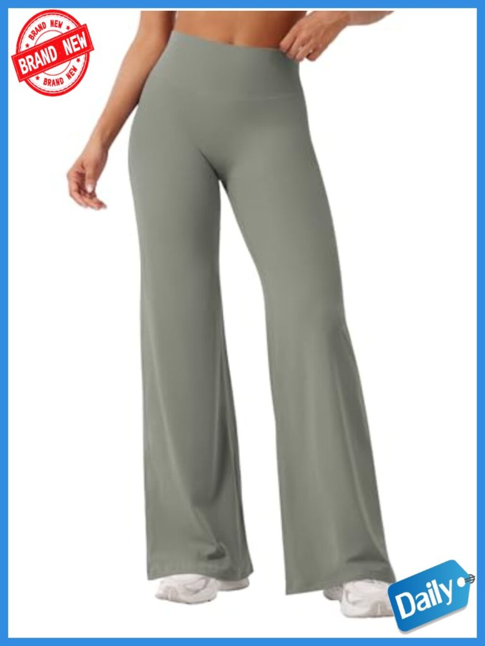 High Waist Wide Leg Booty Lifting Leggings No Front Seam Yoga Pants Women